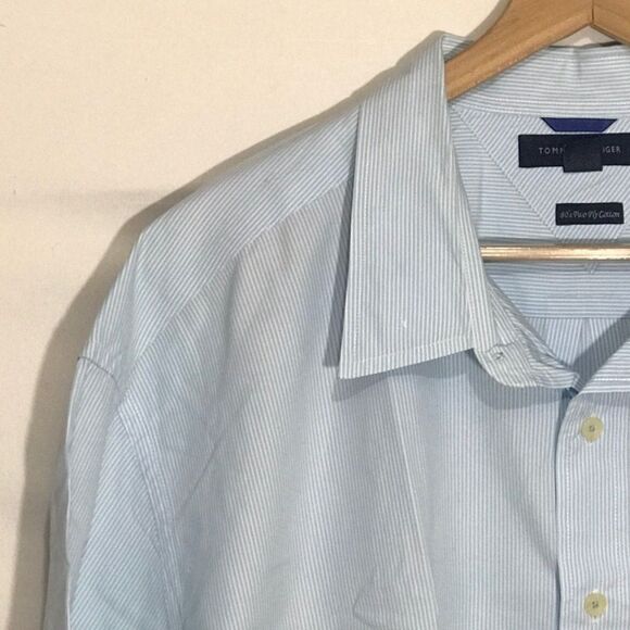 Men's Tommy Hilfiger Striped Short Sleeve Shirt - Picture 8 of 9